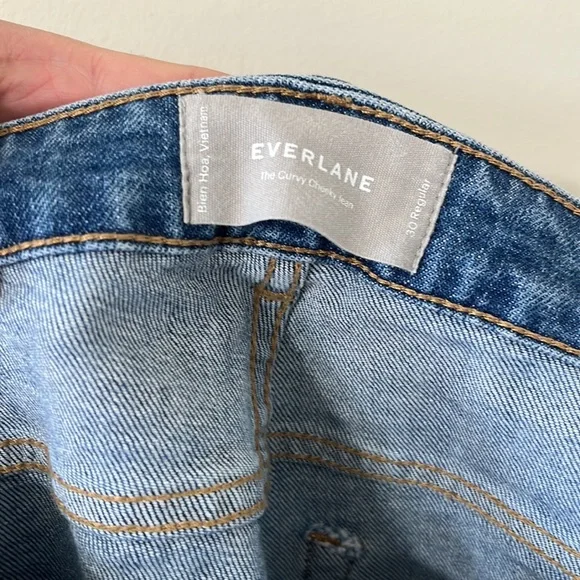 Everlane The Curvy Cheeky Medium Wash High Waist Denim Jean Size 30 Regular - Picture 12 of 13